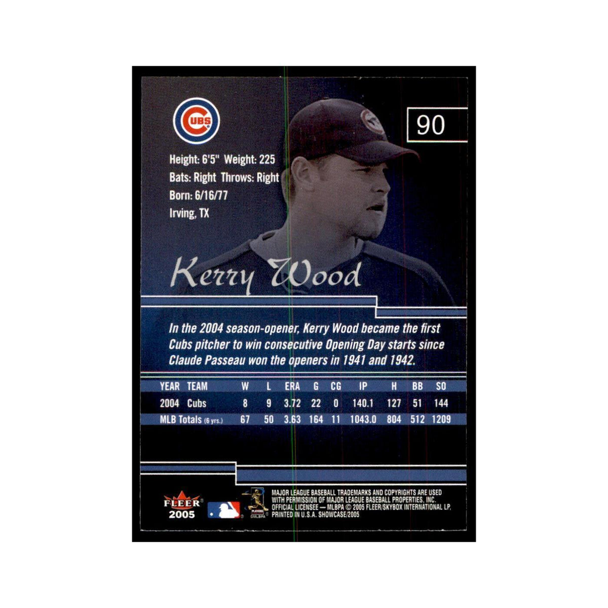 2005 Fleer Showcase Kerry Wood Baseball Cards #90