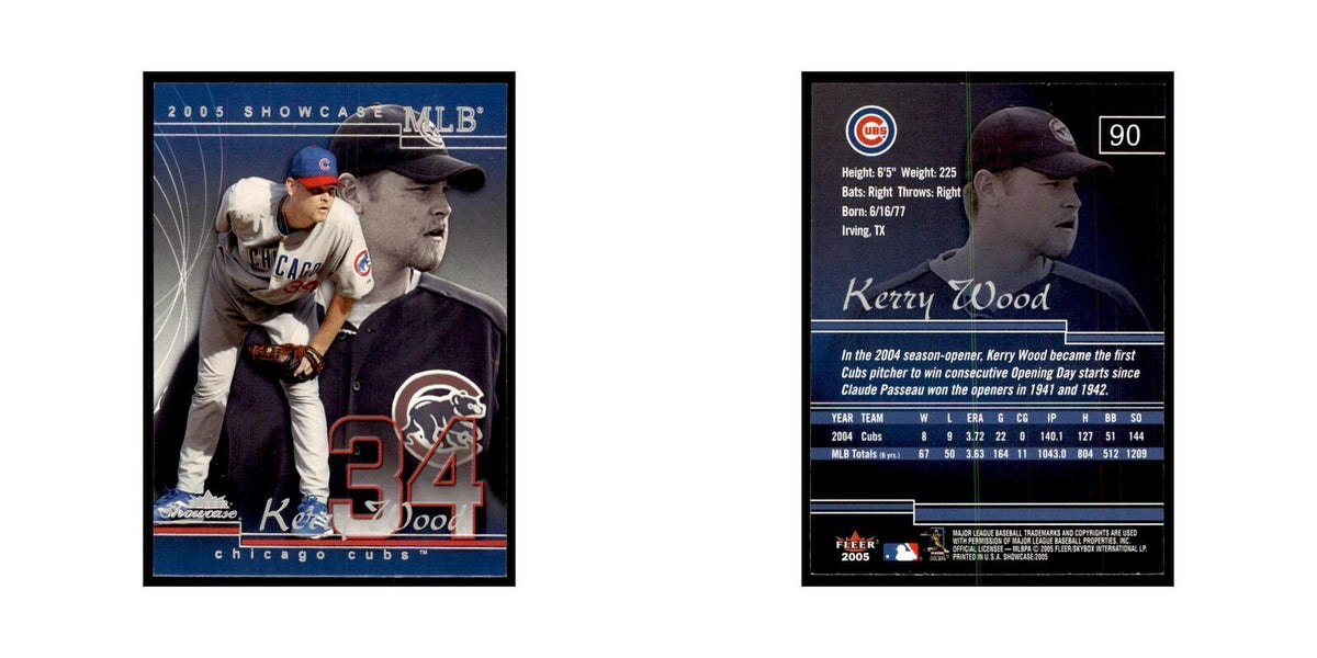 2005 Fleer Showcase Kerry Wood Baseball Cards #90