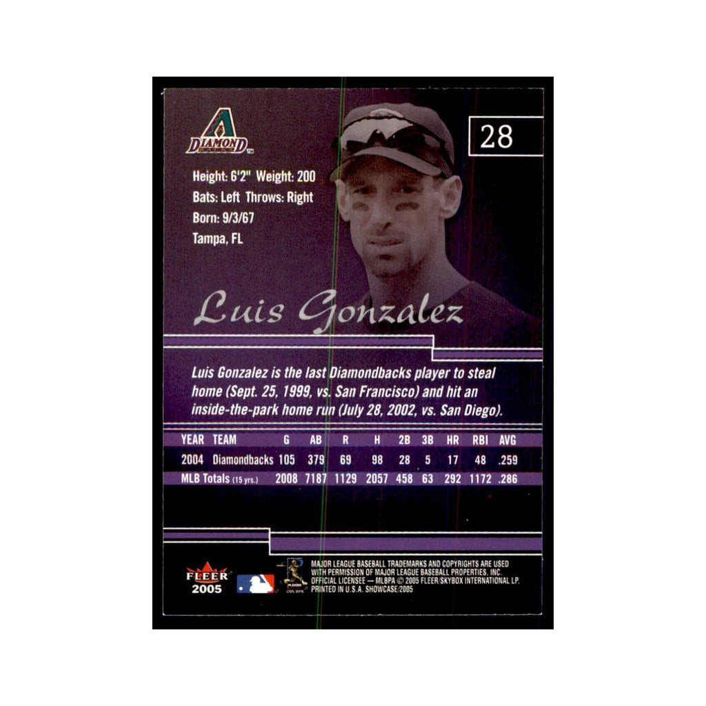 2005 Fleer Showcase Luis Gonzalez Baseball Cards #28