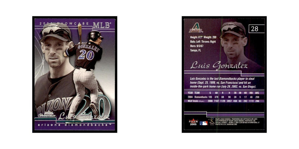 2005 Fleer Showcase Luis Gonzalez Baseball Cards #28