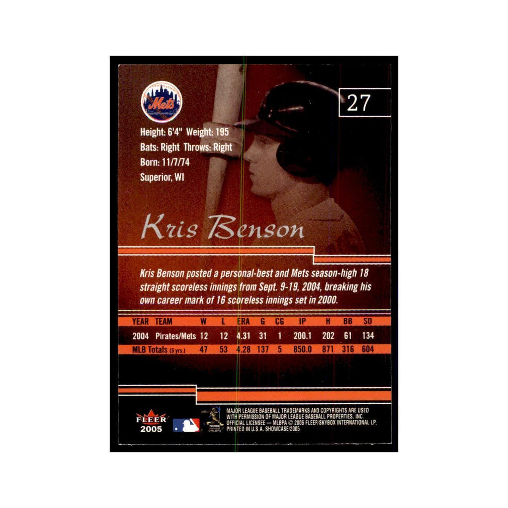 2005 Fleer Showcase Kris Benson Baseball Cards #27