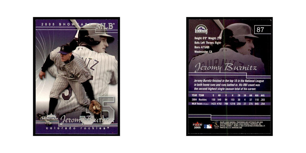 2005 Fleer Showcase Jeromy Burnitz Baseball Cards #87