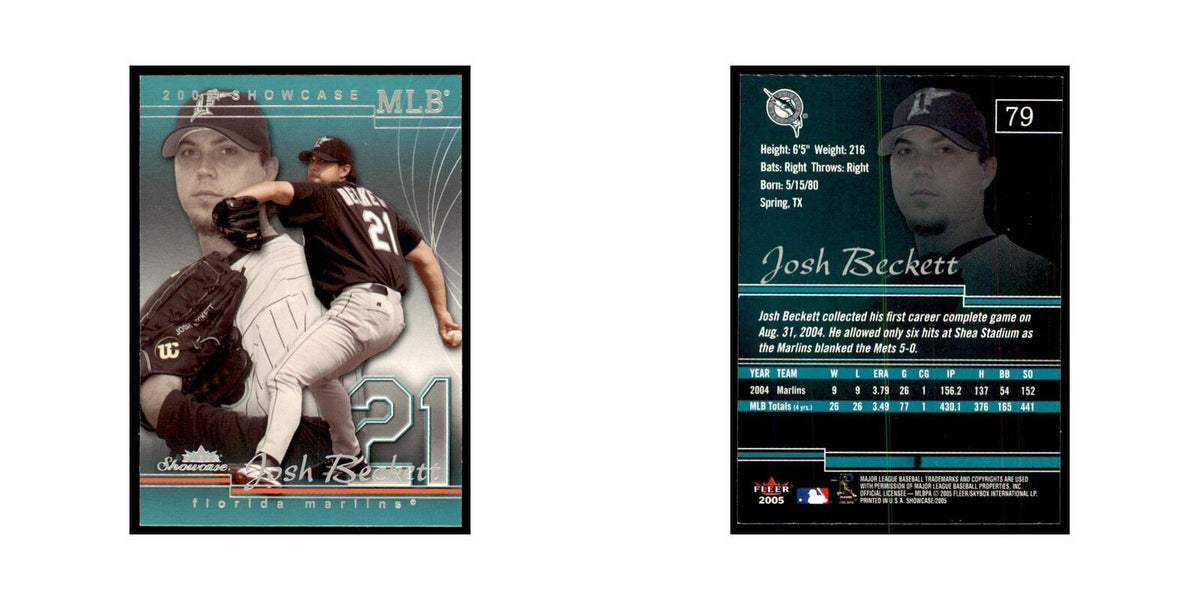 2005 Fleer Showcase Josh Beckett Baseball Cards #79