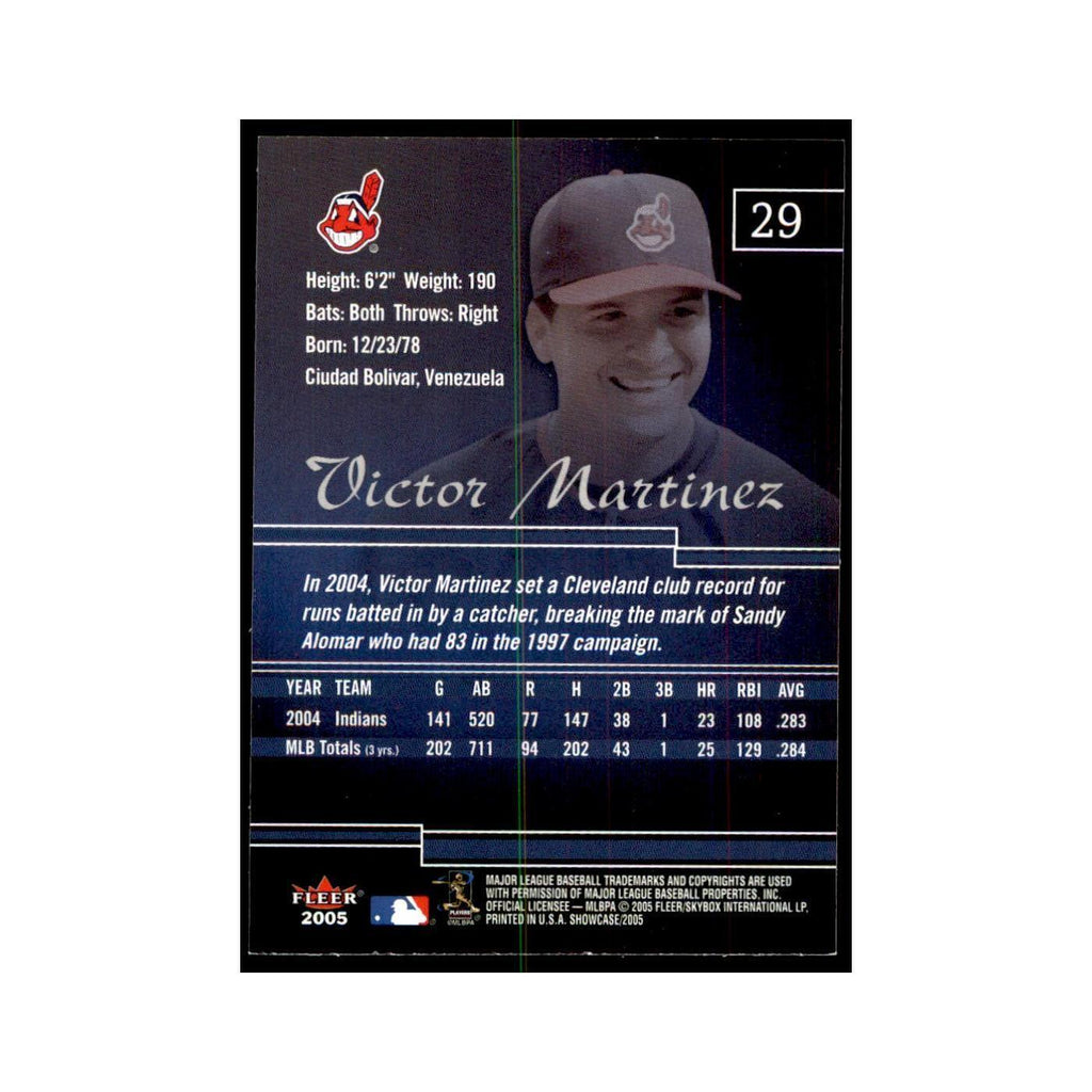 2005 Fleer Showcase Victor Martinez Baseball Cards #29