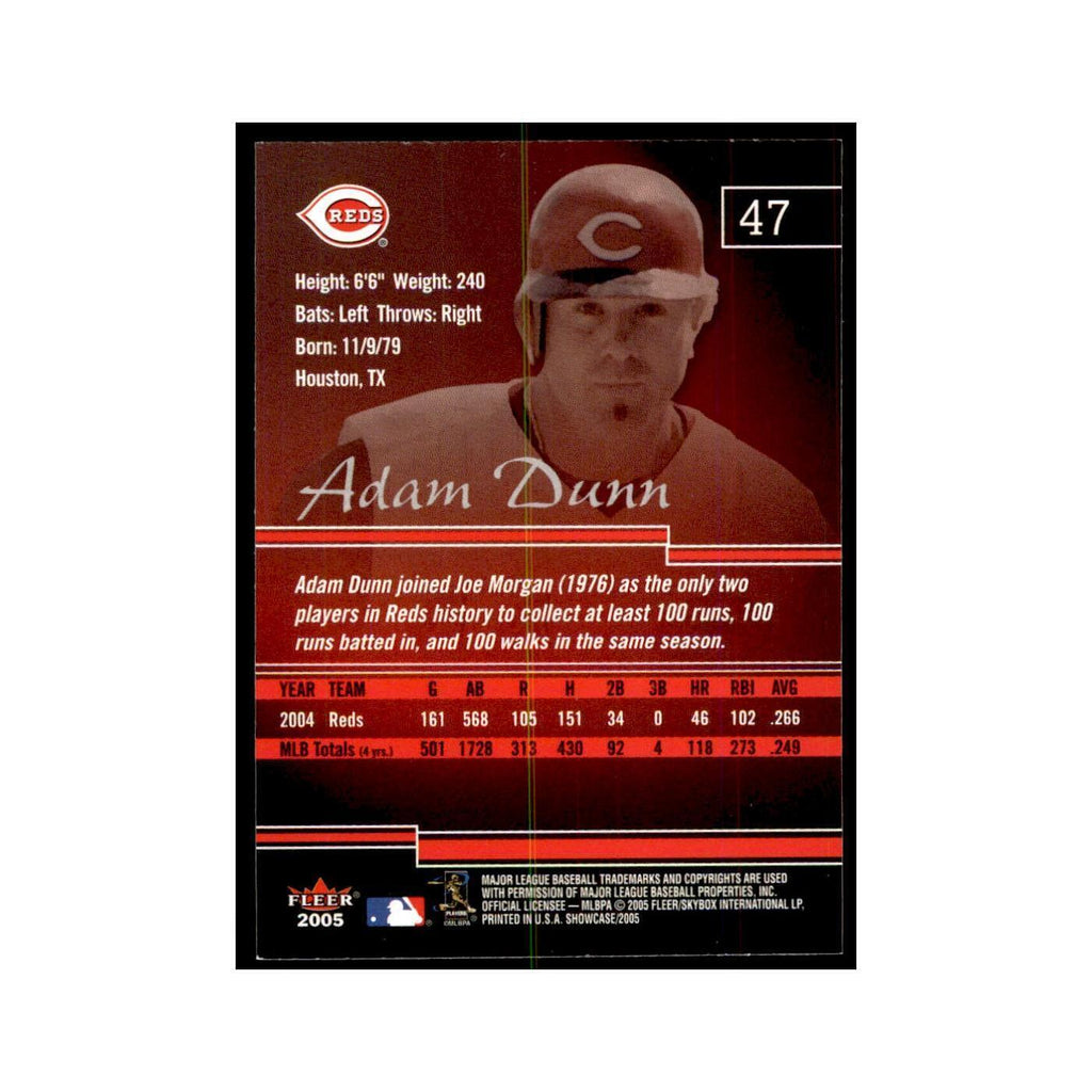 2005 Fleer Showcase Adam Dunn Baseball Cards #47