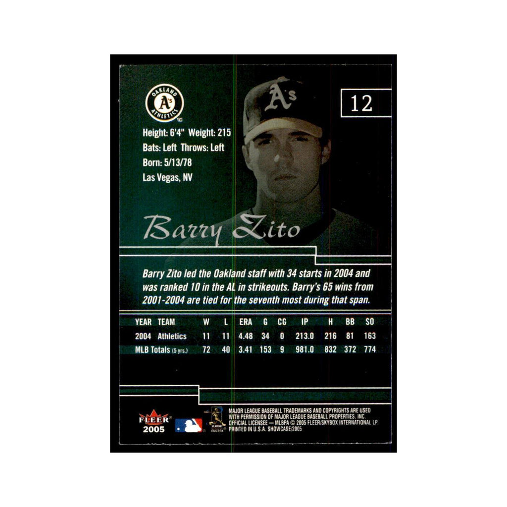 2005 Fleer Showcase Barry Zito Baseball Cards #12