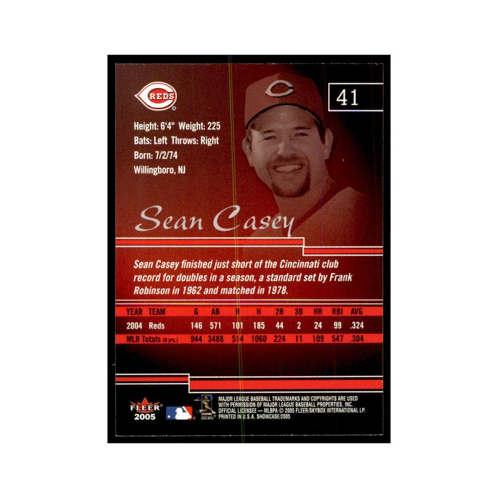 2005 Fleer Showcase Sean Casey Baseball Cards #41