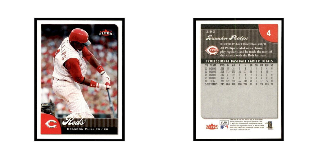 2007 Fleer Brandon Phillips Baseball Cards #252
