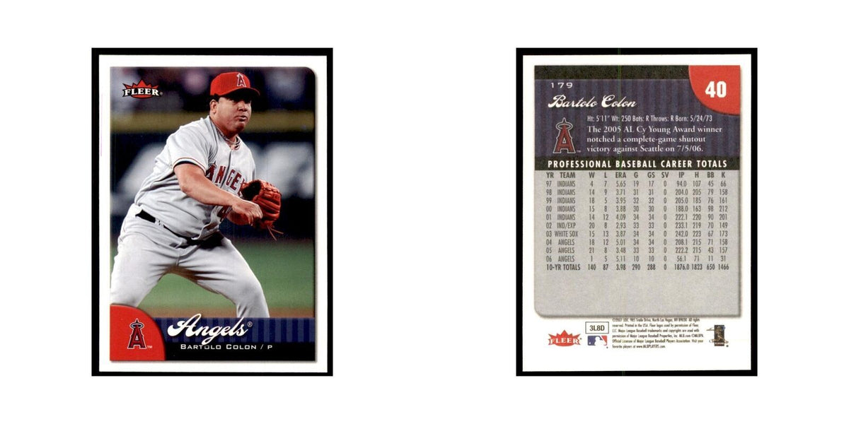 2007 Fleer Bartolo Colon Baseball Cards #179