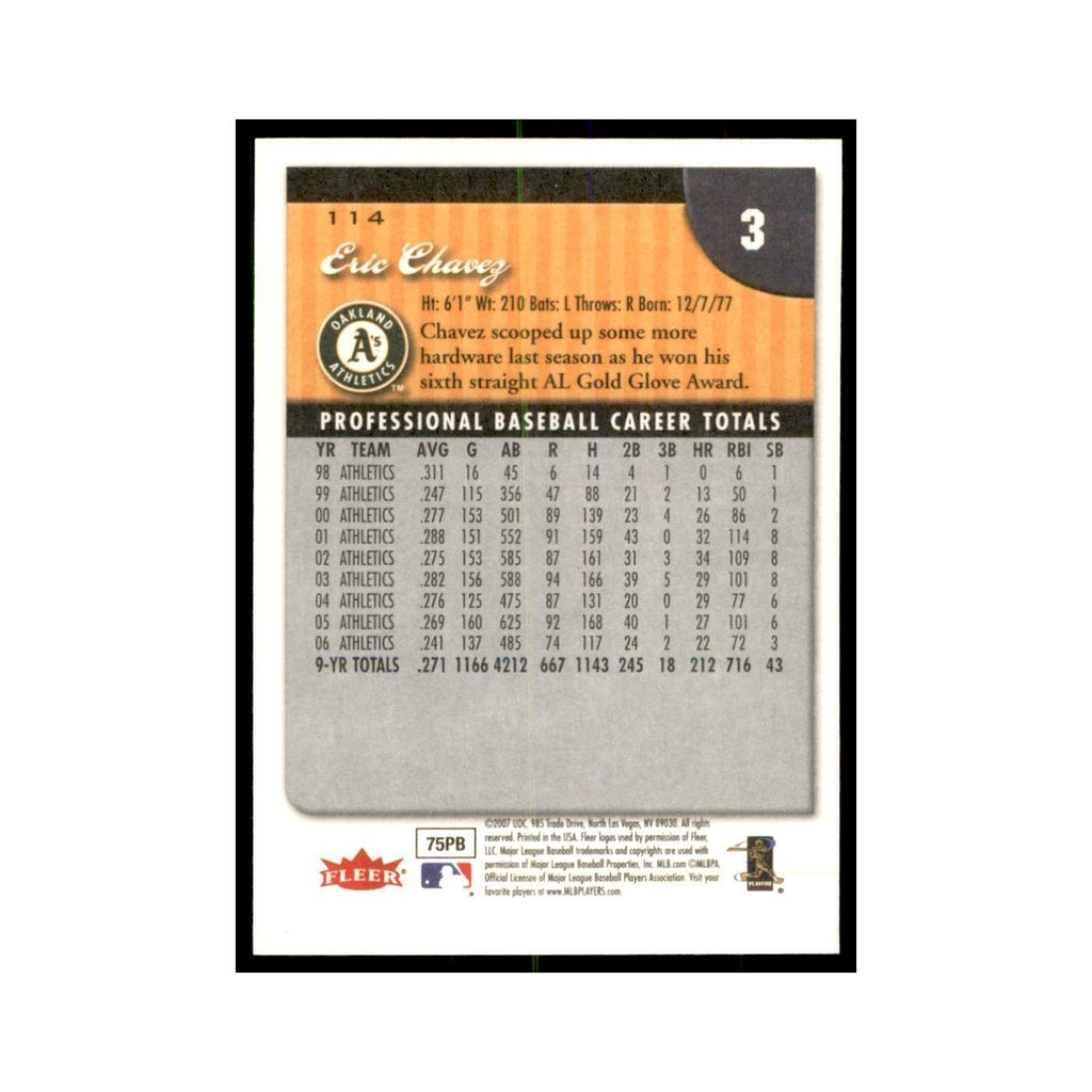 2007 Fleer Eric Chavez Baseball Cards #114