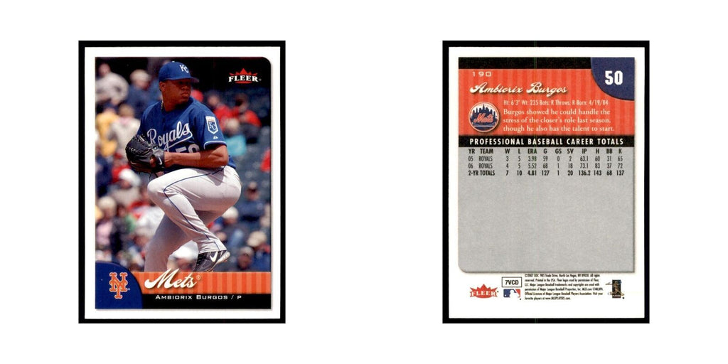2007 Fleer Ambiorix Burgos Baseball Cards #190