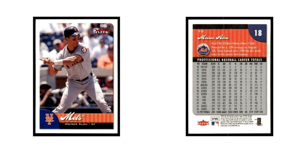 2007 Fleer Moises Alou Baseball Cards #72