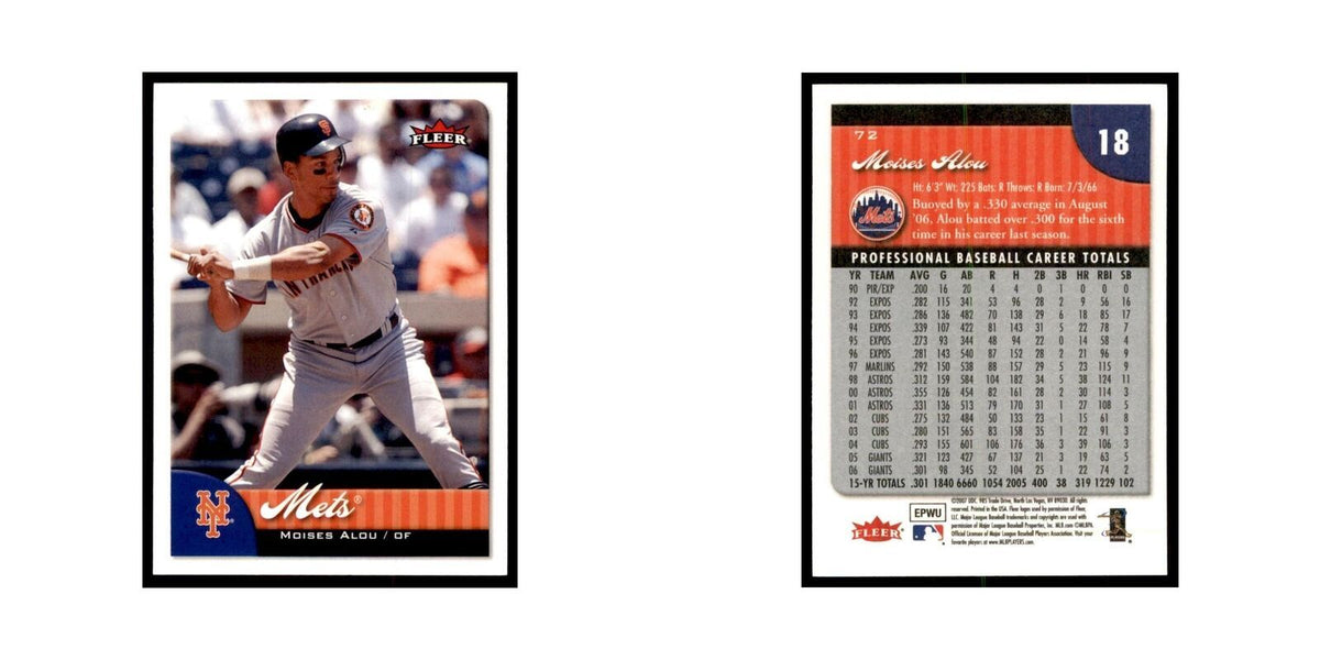2007 Fleer Moises Alou Baseball Cards #72