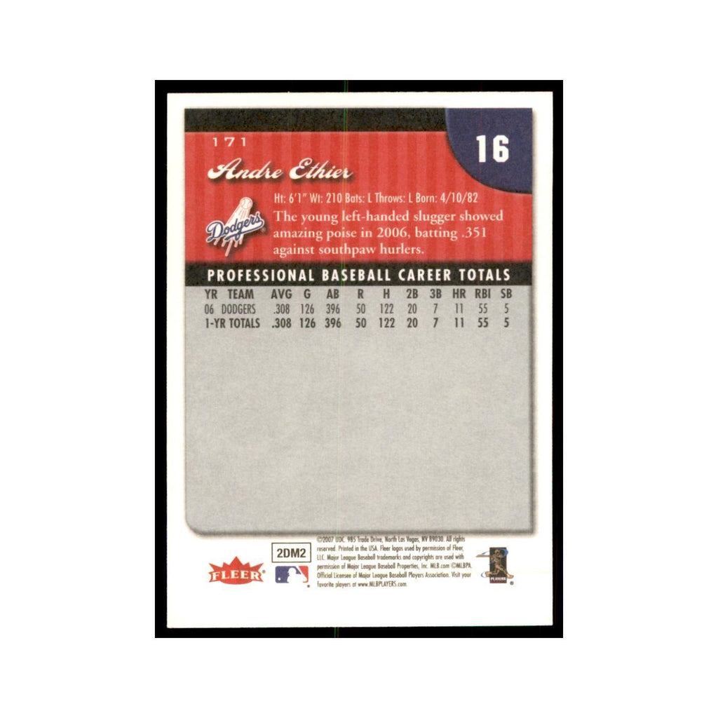 2007 Fleer Andre Ethier Baseball Cards #171