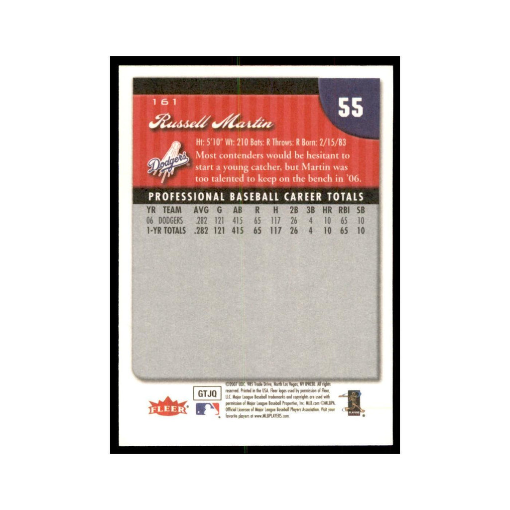 2007 Fleer Russell Martin Baseball Cards #161