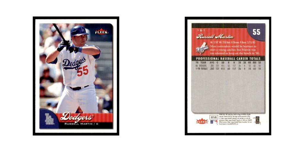 2007 Fleer Russell Martin Baseball Cards #161