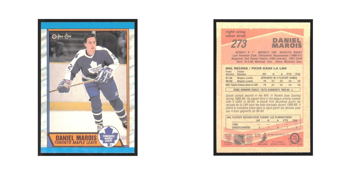 1989 O-Pee-Chee Daniel Marois Toronto Maple Leafs #273