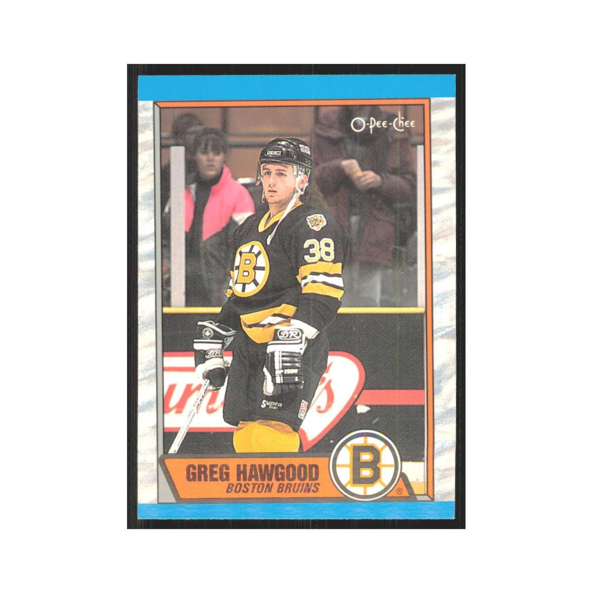1989 O-Pee-Chee Greg Hawgood Boston Bruins #81