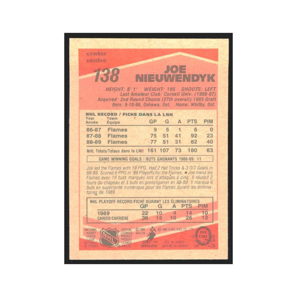 1989 O-Pee-Chee Joe Nieuwendyk Calgary Flames #138