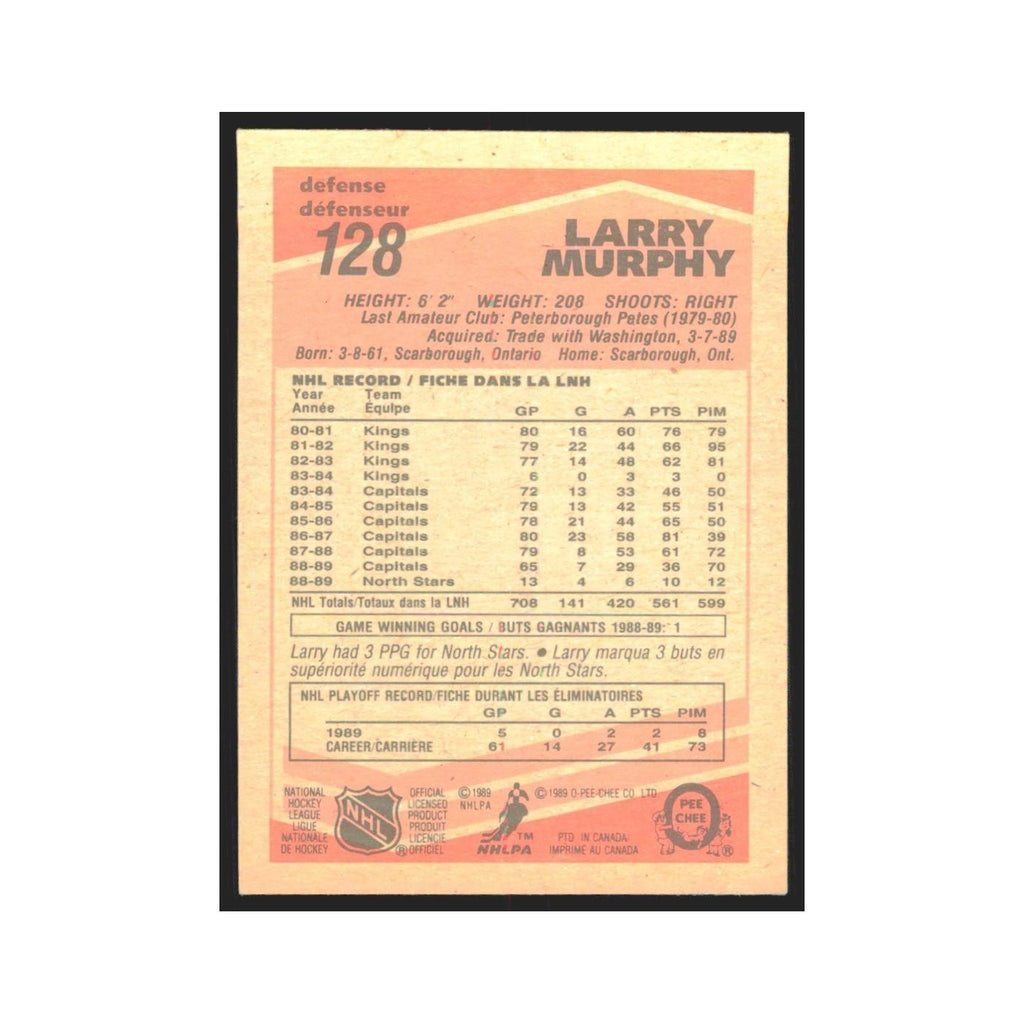 1989 O-Pee-Chee Larry Murphy Minnesota North Stars #128