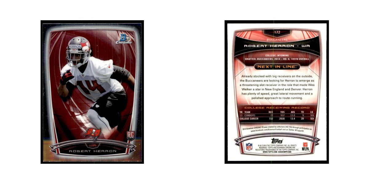 2014 Bowman Chrome Robert Herron RC Football Cards #172