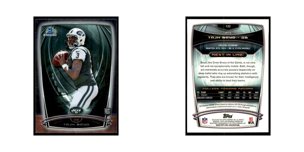2014 Bowman Chrome Tajh Boyd RC Football Cards #132