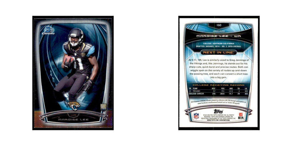 2014 Bowman Chrome Marqise Lee RC Football Cards #160