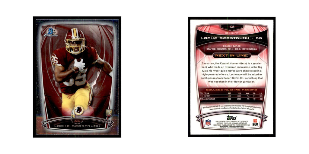 2014 Bowman Chrome Lache Seastrunk RC Football Cards #138