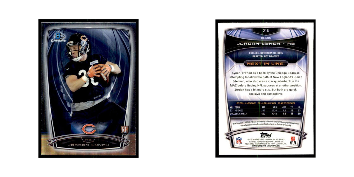 2014 Bowman Chrome Jordan Lynch RC Football Cards #218
