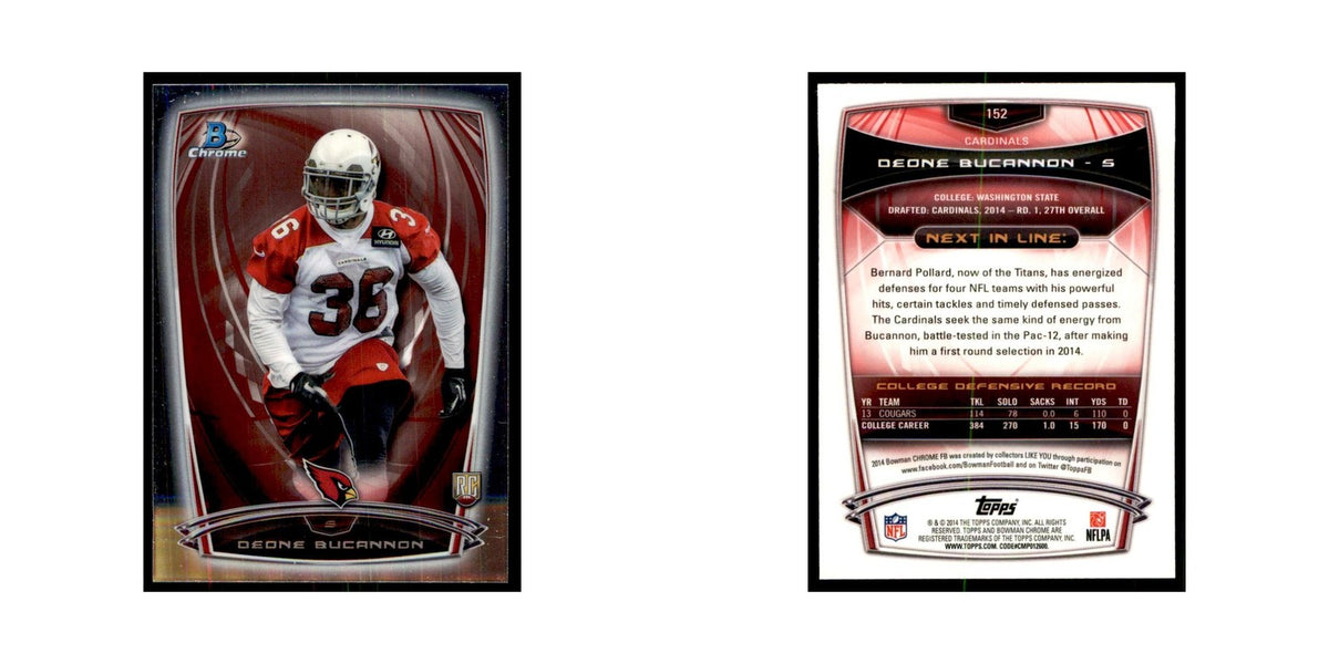 2014 Bowman Chrome Deone Bucannon RC Football Cards #152