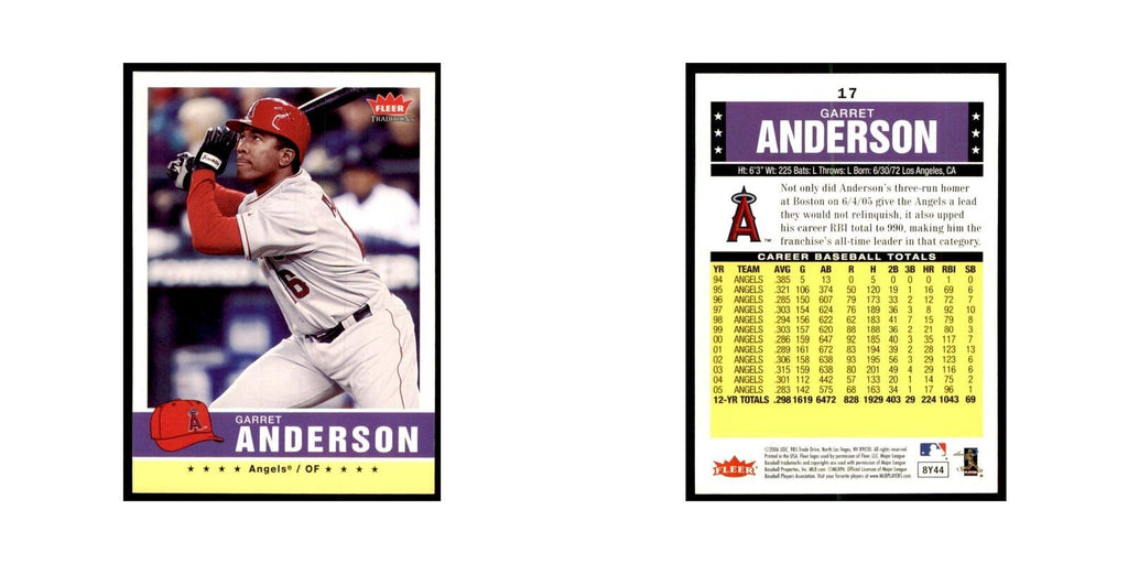 2006 Fleer Tradition Garret Anderson Baseball Cards #17