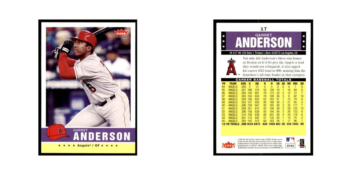 2006 Fleer Tradition Garret Anderson Baseball Cards #17