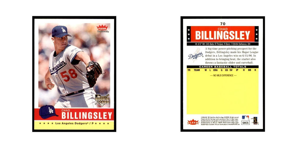 2006 Fleer Tradition Chad Billingsley Baseball Cards #70