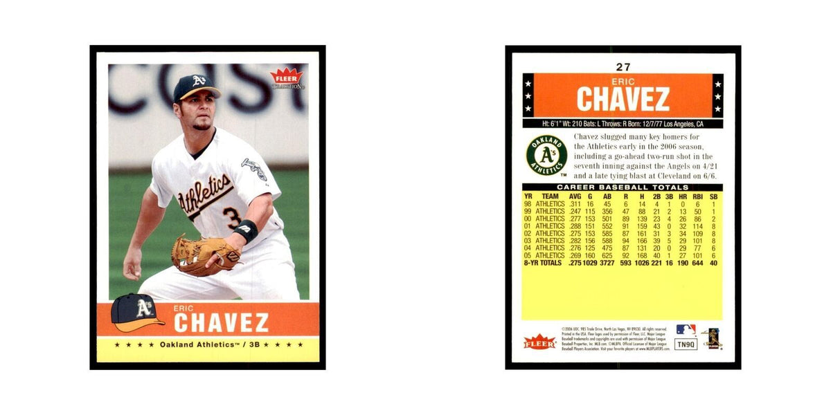 2006 Fleer Tradition Eric Chavez Baseball Cards #27