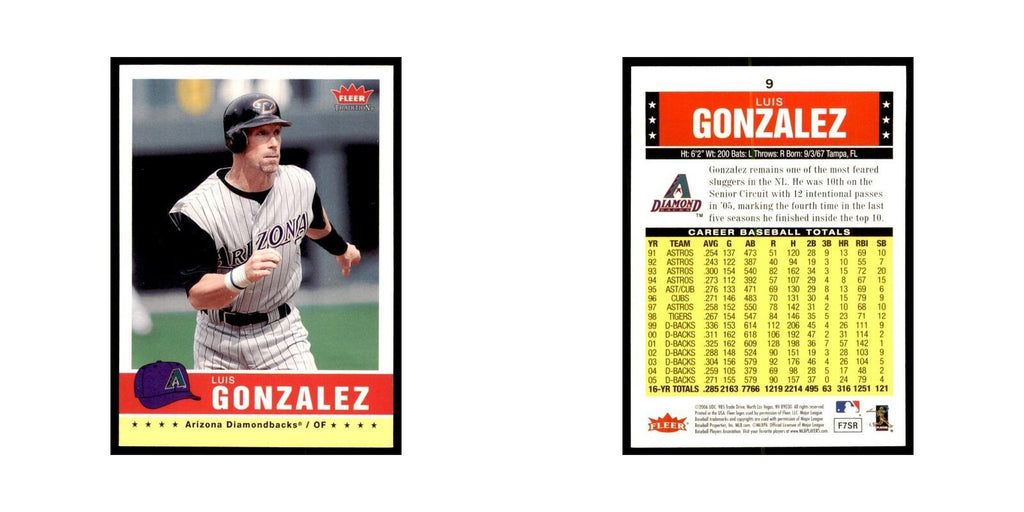 2006 Fleer Tradition Luis Gonzalez Baseball Cards #9