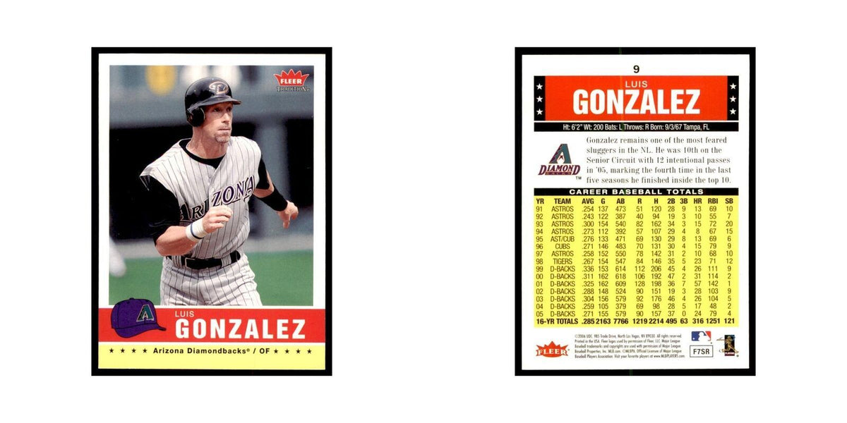 2006 Fleer Tradition Luis Gonzalez Baseball Cards #9
