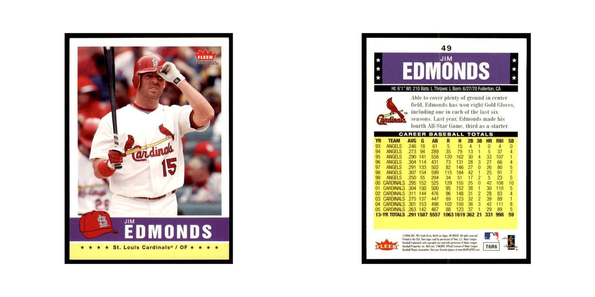 2006 Fleer Tradition Jim Edmonds Baseball Cards #49