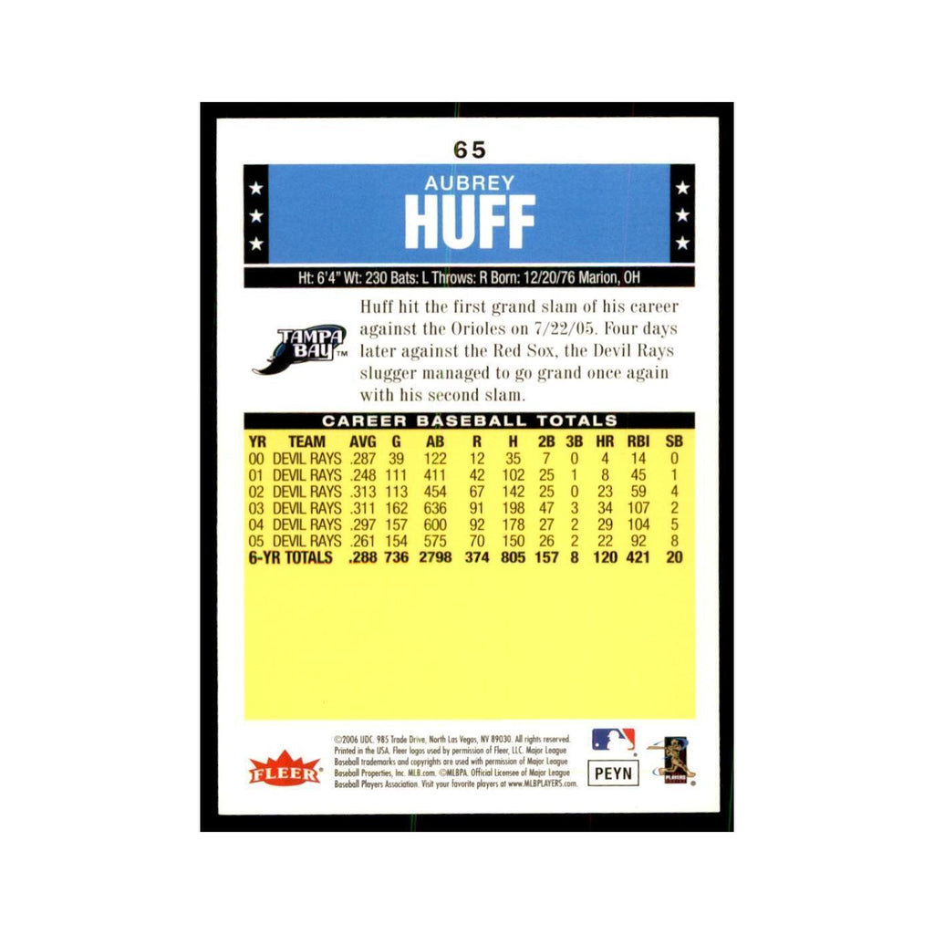2006 Fleer Tradition Aubrey Huff Baseball Cards #65