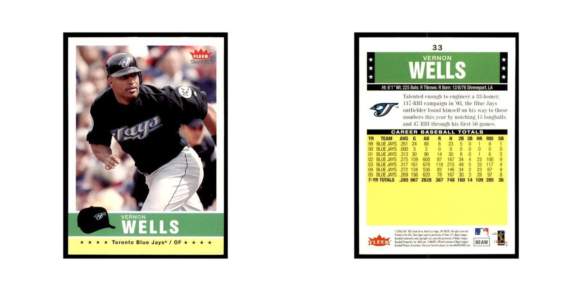 2006 Fleer Tradition Vernon Wells Baseball Cards #33