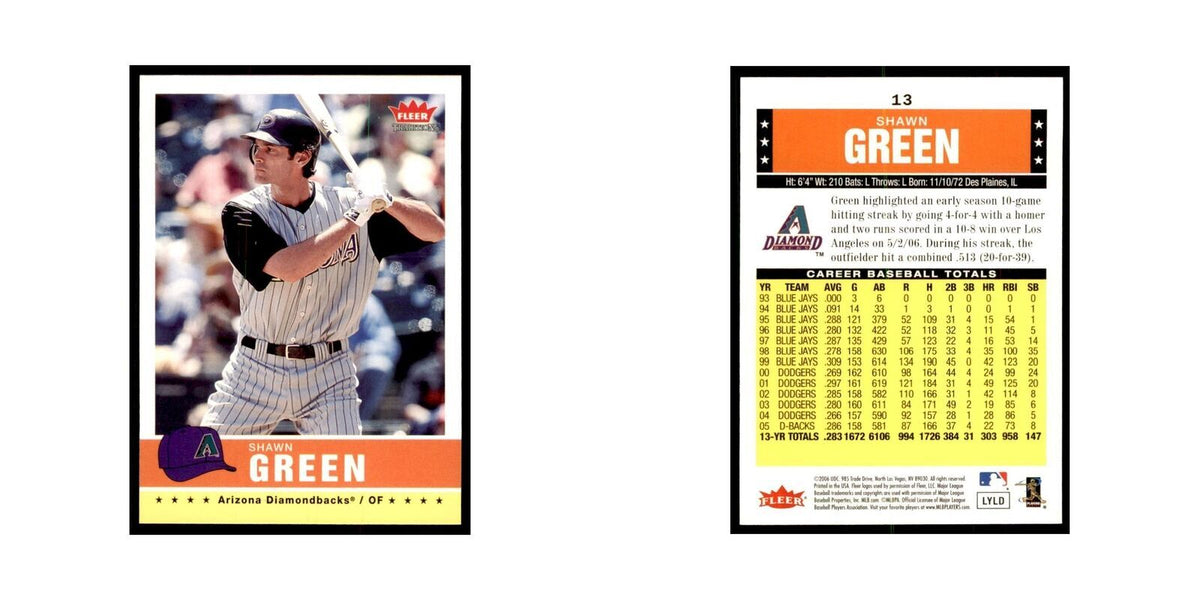 2006 Fleer Tradition Shawn Green Baseball Cards #13