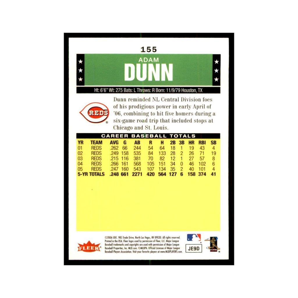 2006 Fleer Tradition Adam Dunn Baseball Cards #155
