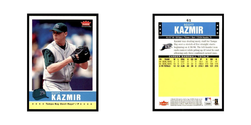 2006 Fleer Tradition Scott Kazmir Baseball Cards #61
