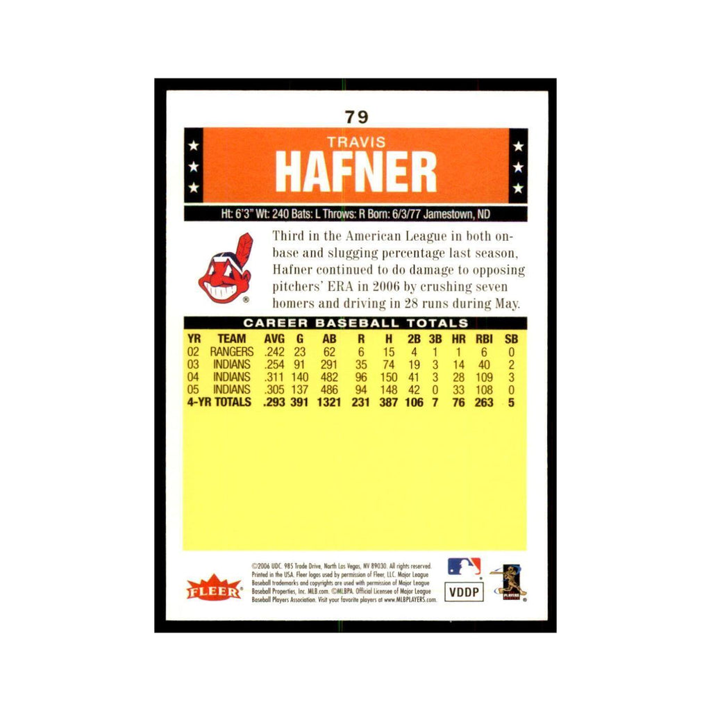 2006 Fleer Tradition Travis Hafner Baseball Cards #79