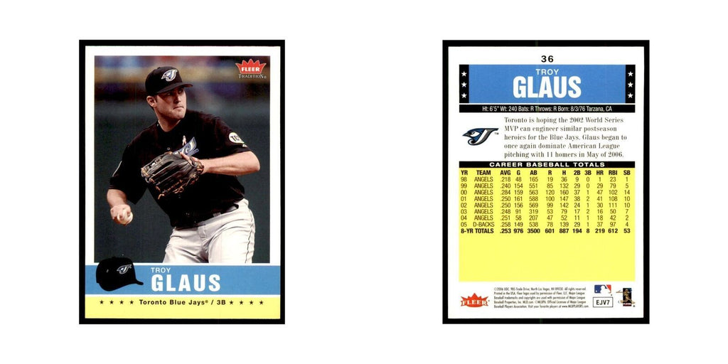 2006 Fleer Tradition Troy Glaus Baseball Cards #36