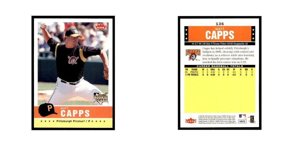 2006 Fleer Tradition Matt Capps Baseball Cards #136