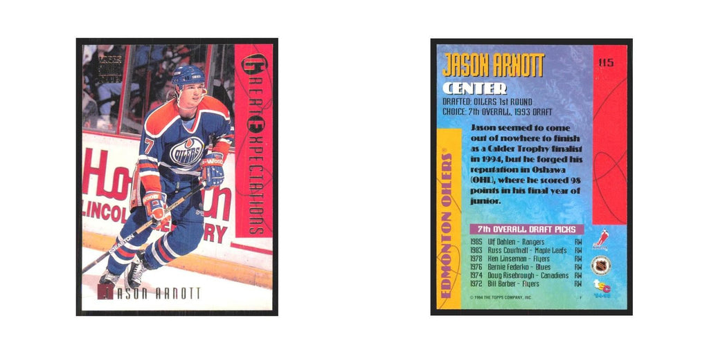 1994 Stadium Club Jason Arnott Edmonton Oilers #115