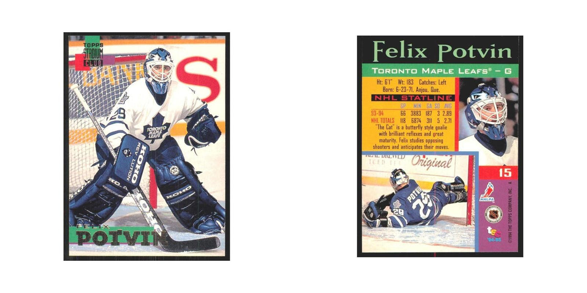 1994 Stadium Club Felix Potvin Toronto Maple Leafs #15