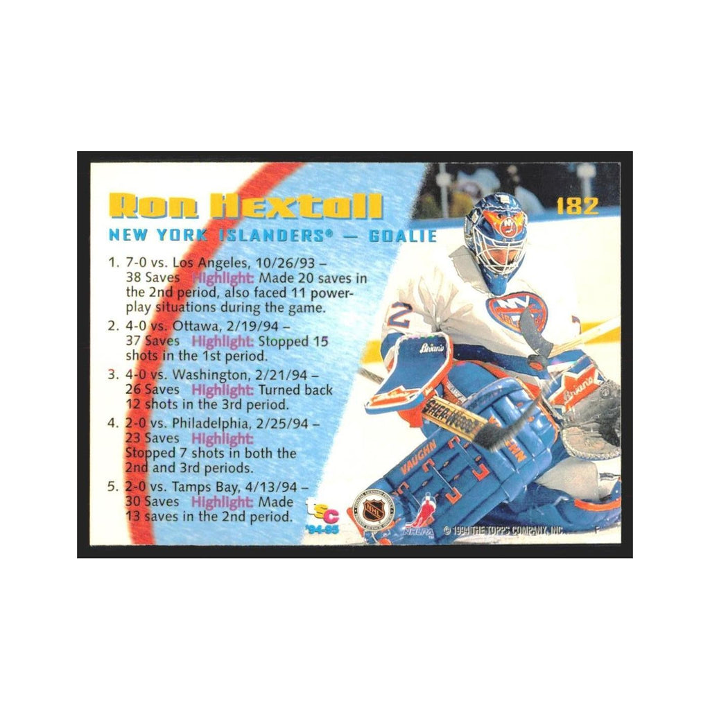 1994 Stadium Club Ron Hextall New York Islanders #182