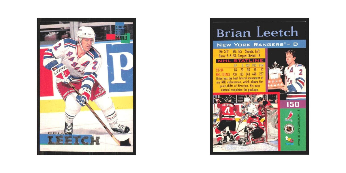 1994 Stadium Club Brian Leetch New York Rangers #150