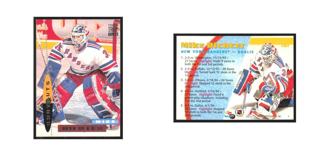 1994 Stadium Club Mike Richter New York Rangers #181